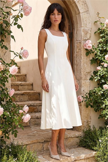 Square Neck Midi Dress 14863538