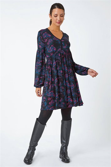 Paisley Print Stretch Jersey Dress 14461908