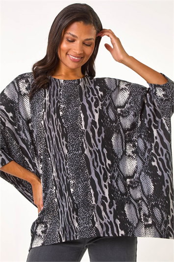Animal Print Tunic Top 19375208
