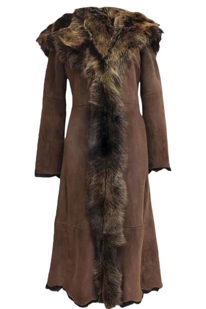 Suede Toscana Sheepskin Hood Trench Coat M000068871
