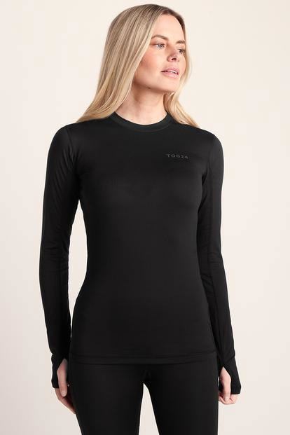 Black Snowdon Thermal Crew Neck Base Layer