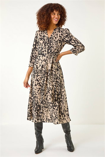Abstract Midi Shirt Dress 14639388
