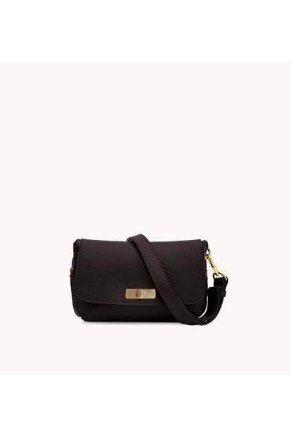 Brown The Maisie Mini Chocolate Leather Bag