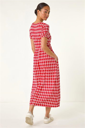 Petite Geometric Spot Pocket Midi Dress 14721878
