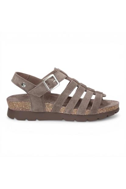 Grey Womens Suede Wedge Sandals - Sasha B6