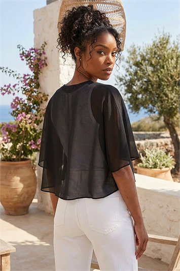 Chiffon Cape Cropped Bolero 20267408