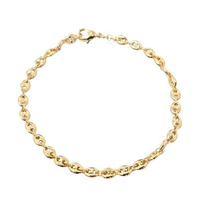 Metallic Coffee Bean Bracelet Luxe