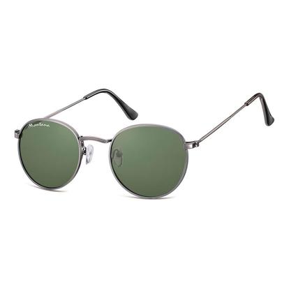 Grey Round Gunmetal Green S92