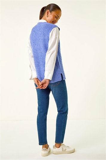 Petite Cable Knitted Vest 16115909