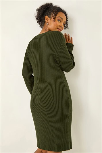 Petite Ribbed Knitted Dress 14758840
