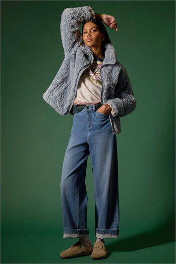 Blue Teddy Borg Jacket