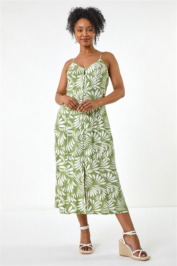 Petite Printed Button Down Dress 14681040