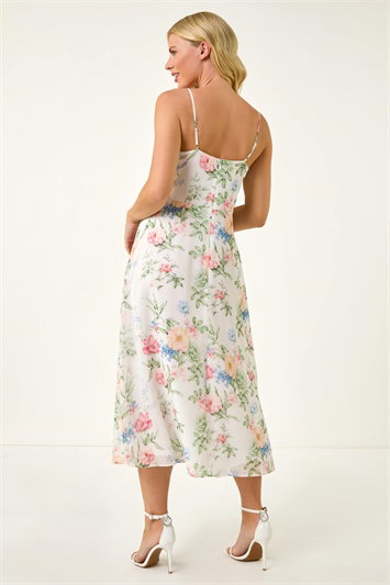 Petite Floral Frill Midi Dress 14765738