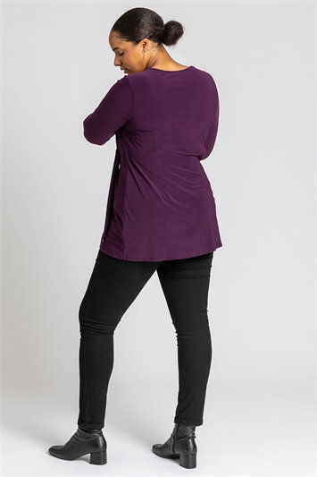 Curve Wrap Diamante Buckle Top 19122974