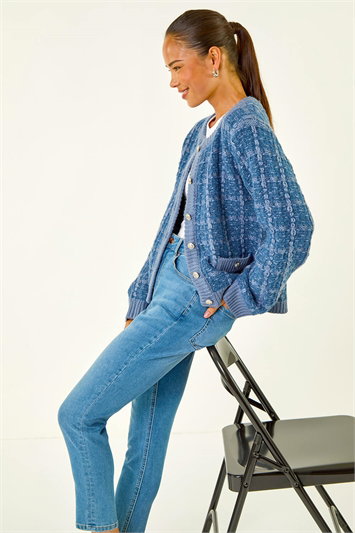 Petite Buttoned Knit Cardigan 16230909