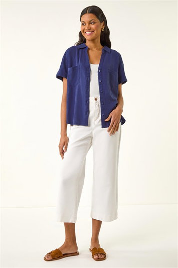 Linen Blend Collared Shirt 10205360