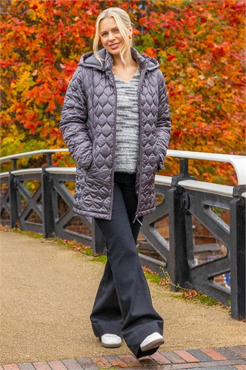 Hooded Quilted Puffer Coat 12038136