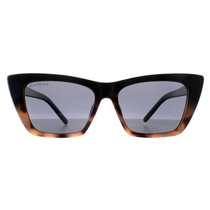 Black Cat Eye Shiny Black Smoke Polarized Mp64