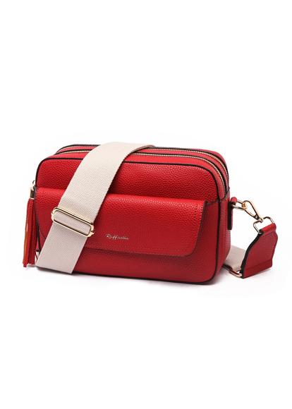 Red Cross Body Front Pocket Camera Bag