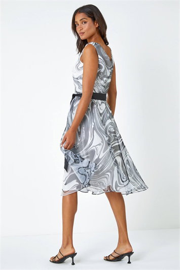 Sleeveless Marble Print Dress 14358408