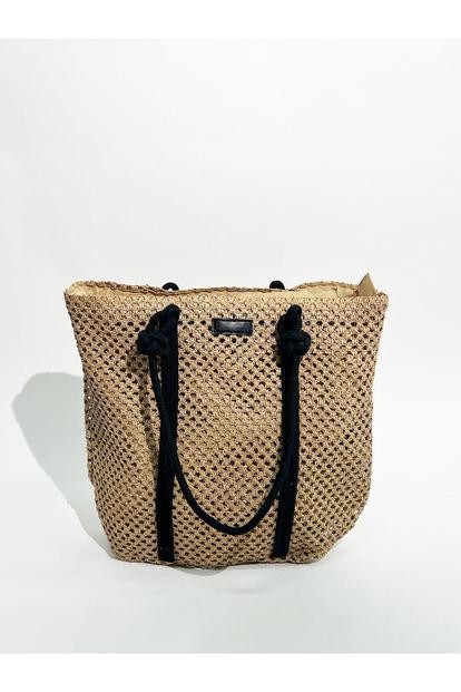 Cream Large Beach Tote Bag