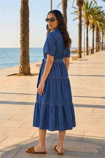 Yellow Tie Dye Shimmer Smock Dress | Roman UK