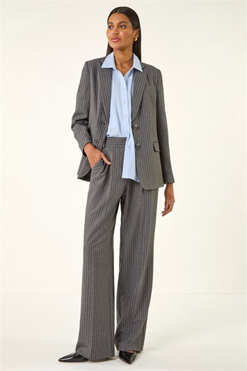 Stripe Wide Leg Pocket Trouser 18094018