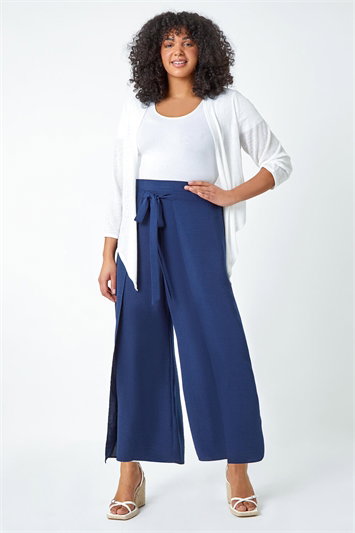 Curve Wrap Tie Wide Leg Trousers 18060760