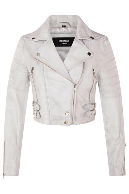 Brando Cropped Leather Jacket-Longtown M000067419