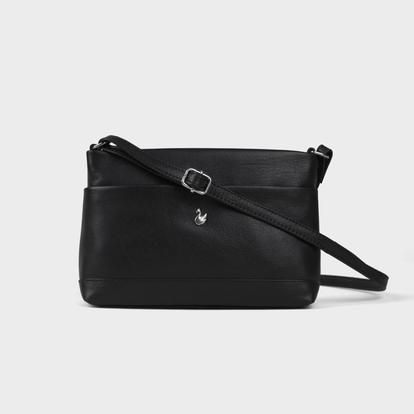 Pink 'Sandra' Soft Nappa Full Grain Real Leather Crossbody Bag