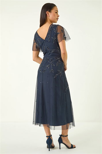 Petite Embroidered Mesh Layered Dress 14791260