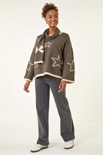 Star Knit Jumper and Scarf Set 16319125