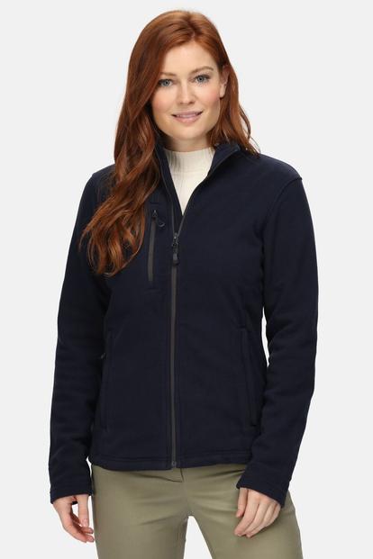 Black Recycled Full Zip Fleece