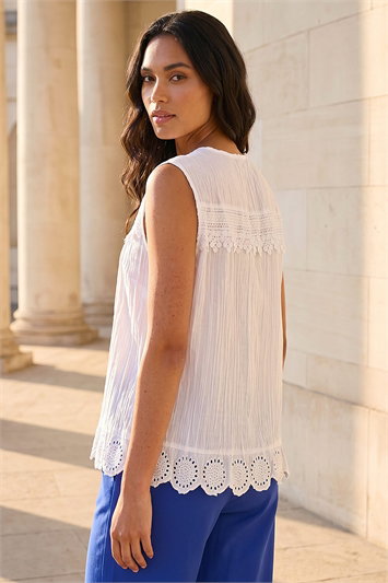 Cotton Lace Crinkle Blouse 10214538