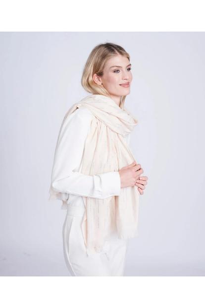 White Dominique - Cashmere Feel Diamnate Scarf