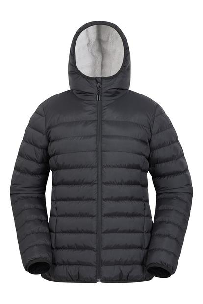 Black Faux Fur Lined Padded Jacket