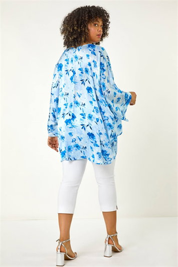 Curve Floral Print Tunic Top 20201609