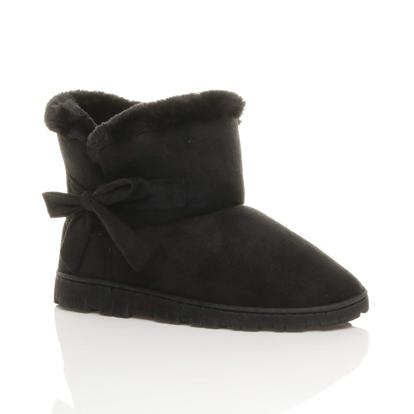 Purple Faux Fur Lined Ankle Boots Slippers