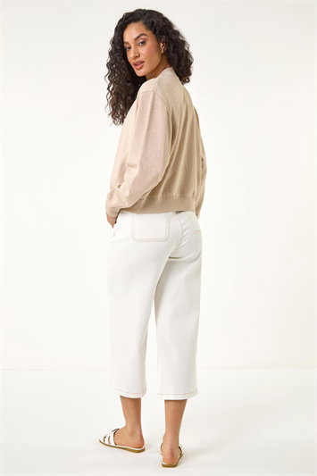 Dusk Shimmer Knit Bomber Jacket 15056133