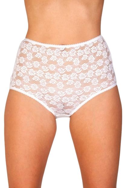 Black 3 Pack Floral Lace Maxi Briefs