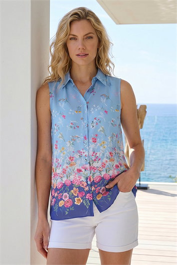 Floral Border Blouse 10232009
