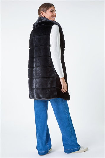 Faux Fur Longline Gilet 12021608