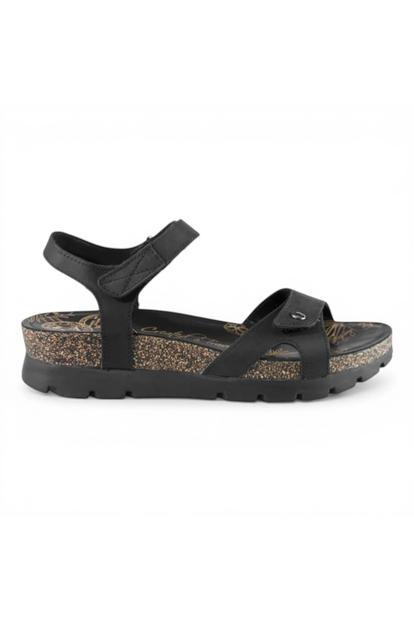 Black Womens Platform Wedge Sandals -Sulia B2