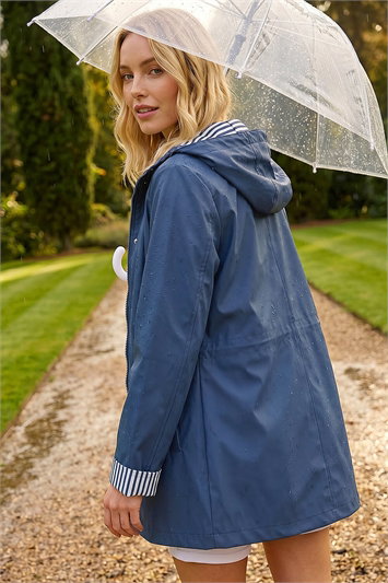 Hooded Stripe Rain Jacket 15051060