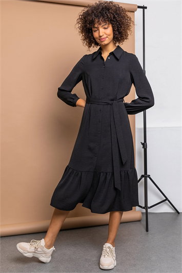 Tiered Midi Shirt Dress 14189908