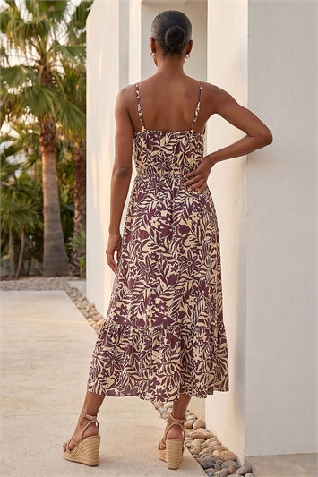 Petite Abstract Crochet Trim Dress 14759619