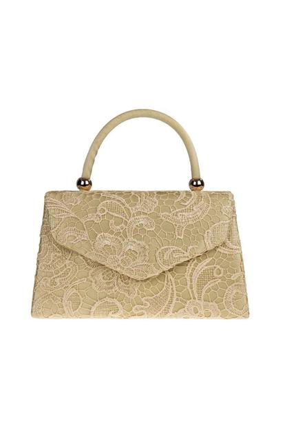 Pink Lace Top Handle Grab Bag