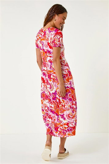 Petite Paisley Print Midi Stretch Dress 14623772
