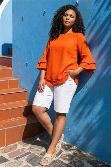 Curve Layered Sleeve Top 20249764