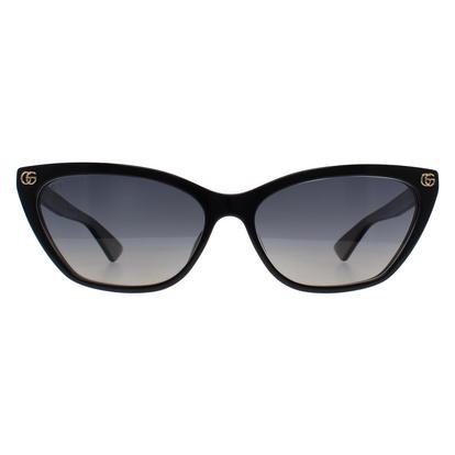 Black Cat Eye Shiny Black Grey Gradient Polarized Gg1815s